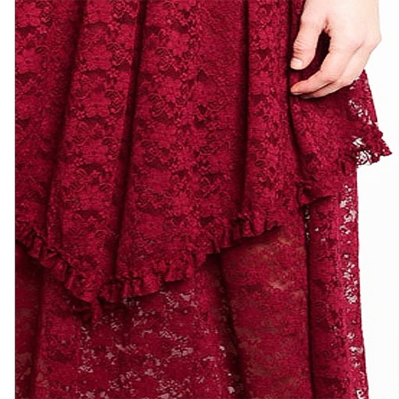 Victorian Gothic Ruffle Lace Peasant Maxi Skirt - Picture 5 of 8